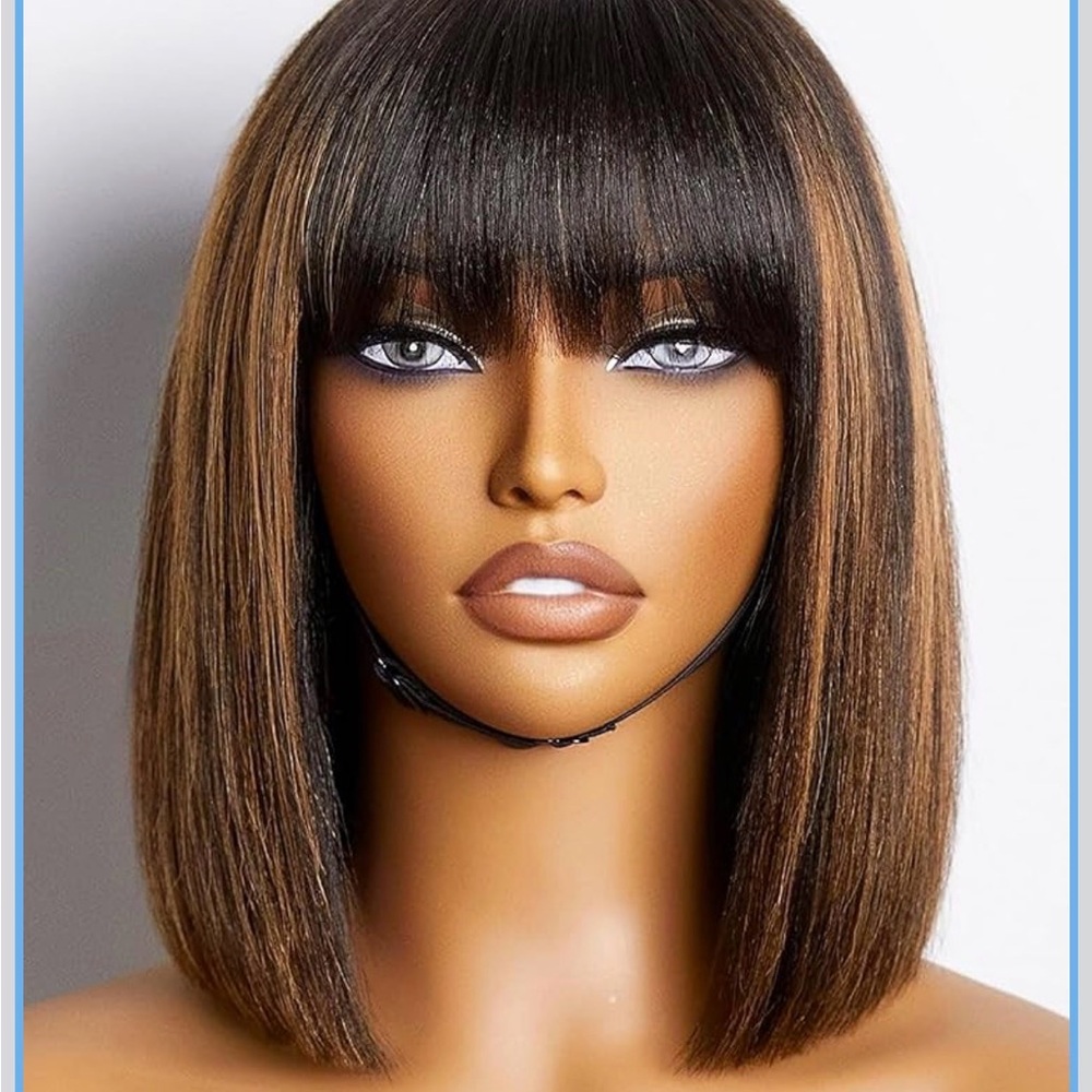 Sleek Brown Bob Wig